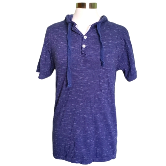 POP ICON CLOTHING Shirts Pop Icon Blue Hooded Shirt M Poshmark